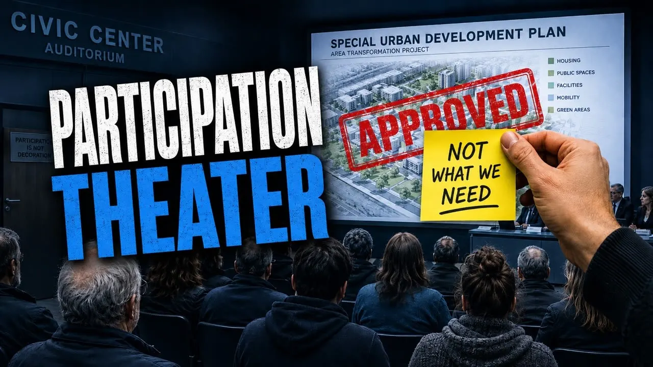 Unveil the participatory theater that deceives us